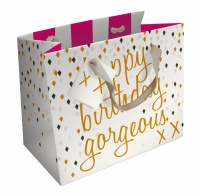 Happy Birthday Gorgeous Gift Bag By Caroline Gardner